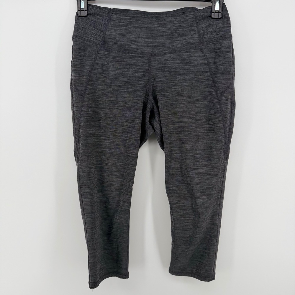 KÜHL Women's M‎ Gray Heather Cropped Performance Leggings Hiking Yoga Athletic